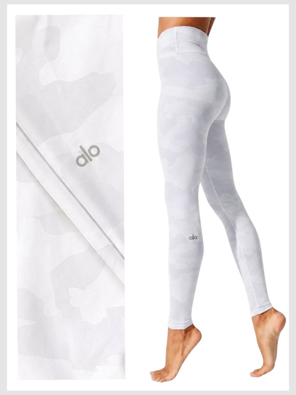 Alo Yoga Camo High Waist Leggings Grey Performance XS